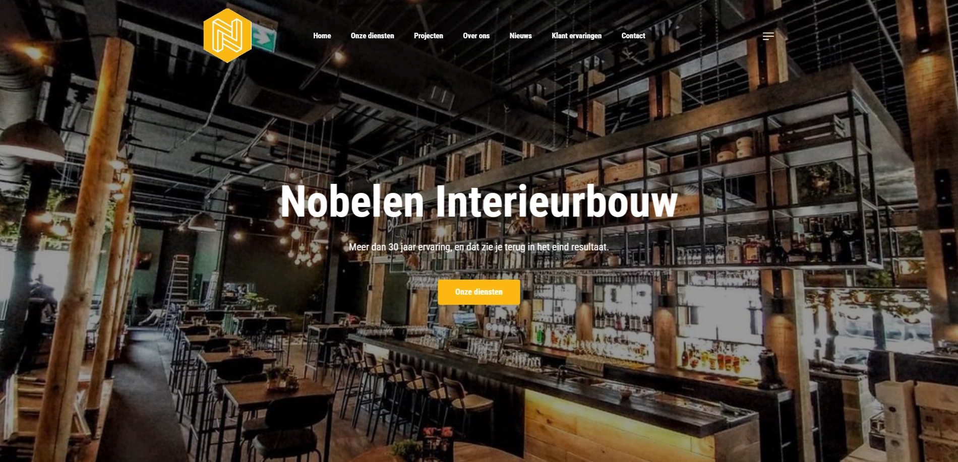Website voor Nobelen Interieurbouw | Portfolio | Peters Development
